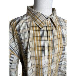 Polo by Ralph Lauren Men's Short Sleeve Button Down, Sz 5X, Yellow & Brown Plaid